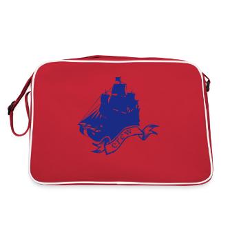 piratenschiff crew - Retro Tasche - Rot/Weiß - Hinten