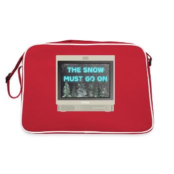 PVM Lover - Der Schnee muss weiter gehen - Retro Tasche - Rot/Weiß - Hinten