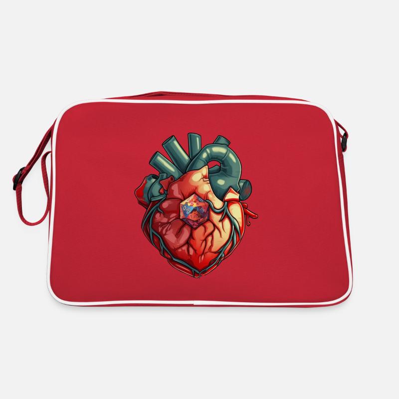 Kritischer Beat V.2 - Retro Tasche - Rot/Weiß