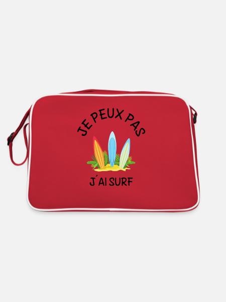 je peux pas j´ai surf - Sac Retro - rouge/blanc - Dos