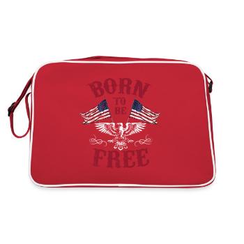 July 4th Born To Be Free - Retro Bag - red/white - Back