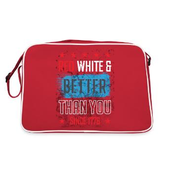 4 juillet Rouge blanc et meilleur que toi depuis 1776 - Sac Retro - rouge/blanc - Dos