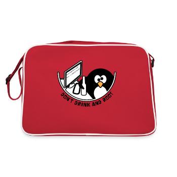 Linux Tux / dev / null - Retro Bag - red/white - Back