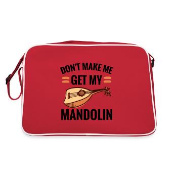 Mandolin gift mandolin player gift - Retro Bag - red/white - Back