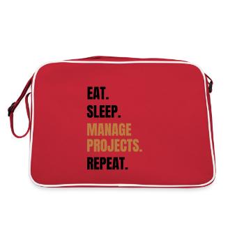 Chef de projet cadeau drôle de gestion de projet - Sac Retro - rouge/blanc - Dos