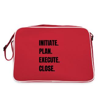 Cadeau de gestion de projet | Gestionnaire de projet - Sac Retro - rouge/blanc - Dos