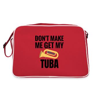Tuba cadeau | Tuba fanfare Tubist - Sac Retro - rouge/blanc - Dos
