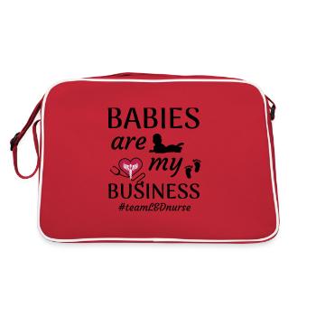 Infirmière pédiatrique | Infirmière pédiatrique - Sac Retro - rouge/blanc - Dos
