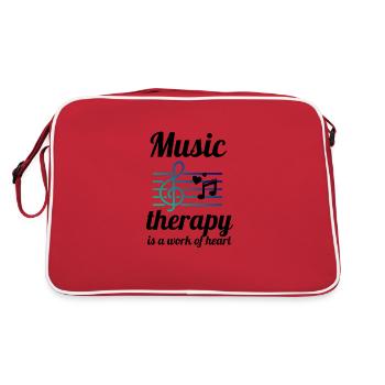 Music Therapist Music Therapy Student Gift - Retro Bag - red/white - Back