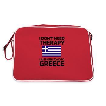 Griechenland Geschenke Hellas Griechische Wurzeln - Retro Tasche - Rot/Weiß - Hinten