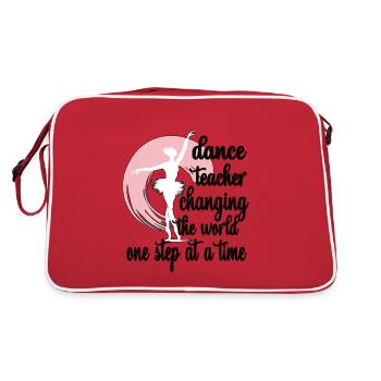 Professeur de danse Cadeau Cours de danse Professeur de danse - Sac Retro - rouge/blanc - Dos