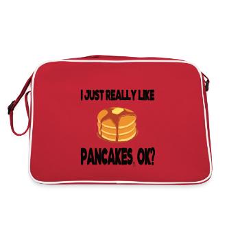 Pancake Lovers Pancake Pancakes - Retro Bag - red/white - Back