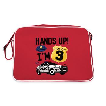 Police cadeau 3e anniversaire 3 ans policier - Sac Retro - rouge/blanc - Dos