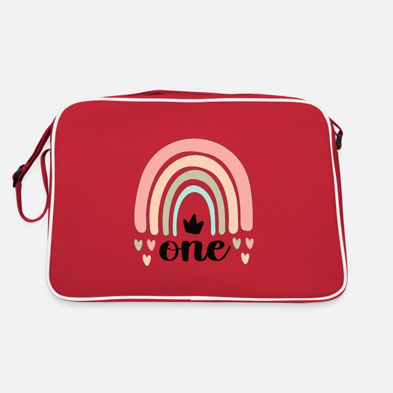 Boho Regenbogen 1. Geburtstag Party Geschenk Retro Tasche