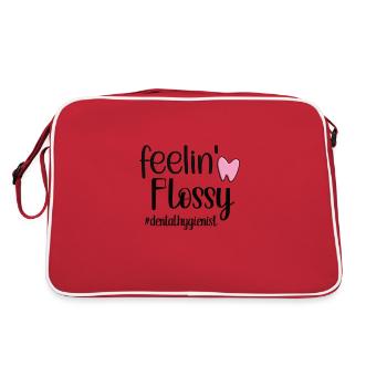 Dental hygienist Dental hygienist Oral hygiene - Retro Bag - red/white - Back