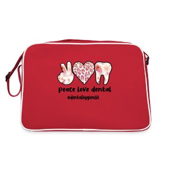 Dental hygienist Dental hygienist Oral hygiene - Retro Bag - red/white - Back