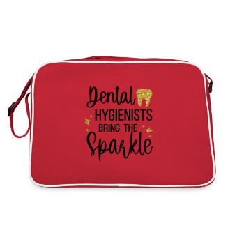 Dental hygienist Dental hygienist Oral hygiene - Retro Bag - red/white - Back