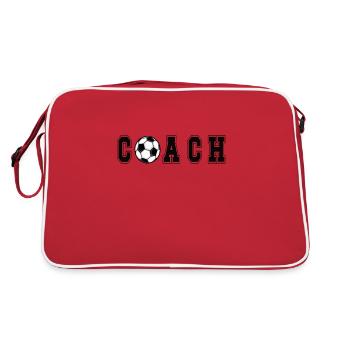 Fußballtrainer Fußball Coach Fußballtraining - Retro Tasche - Rot/Weiß - Hinten