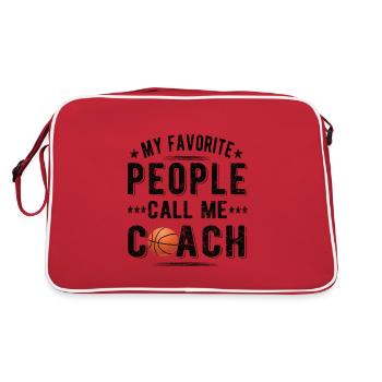 Basketball Coach Basketball Coach Basketball Club - Retro Bag - red/white - Back