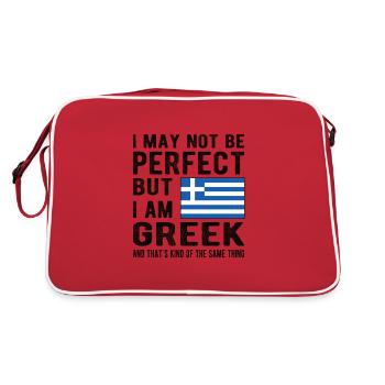 Grèce Grèce Drapeau Origine grecque - Sac Retro - rouge/blanc - Dos