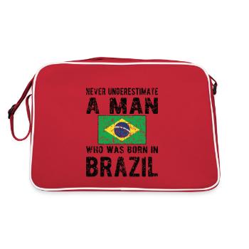 Brésil Brésil Drapeau brésilien - Sac Retro - rouge/blanc - Dos