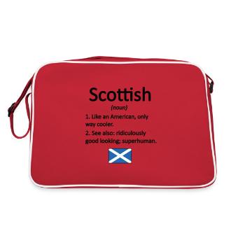 Fier Écossais Ecosse Racines écossaises - Sac Retro - rouge/blanc - Dos