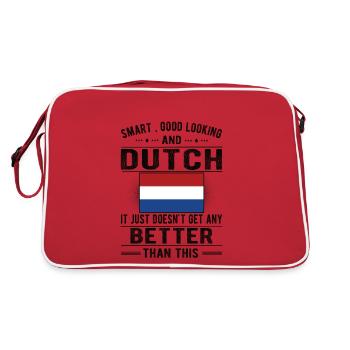 Néerlandais Pays-Bas Origine néerlandaise - Sac Retro - rouge/blanc - Dos