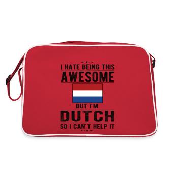 Néerlandais Pays-Bas Origine néerlandaise - Sac Retro - rouge/blanc - Dos