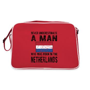 Dutch Netherlands Dutch flag - Retro Bag - red/white - Back