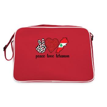 Fiers Libanais Liban Racines libanaises - Sac Retro - rouge/blanc - Dos