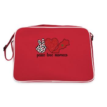 Maroc Maroc Drapeau Racines marocaines - Sac Retro - rouge/blanc - Dos