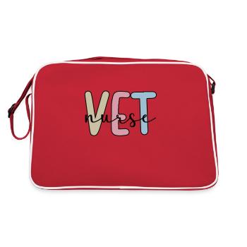 Infirmière vétérinaire Vétérinaire-Infirmière Assistante Vétérinaire - Sac Retro - rouge/blanc - Dos