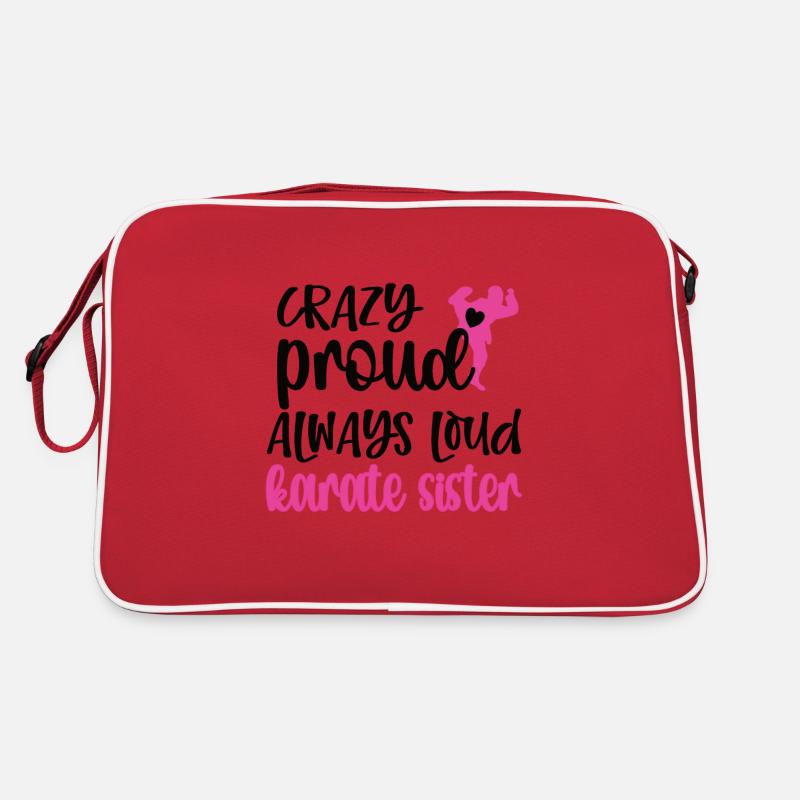 Karate Schwester Beste Karate Schwester Geschenk Retro Tasche