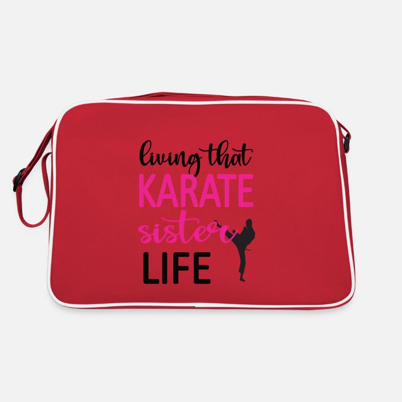 Karate Schwester Leben Karate Schwester Geschenk Retro Tasche