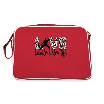Cadeau de soeur de karaté Life Sister Life - Sac Retro - rouge/blanc - Dos