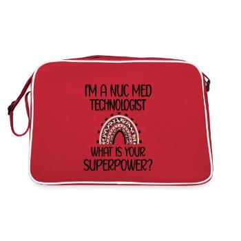 Medical Radiology Technologist Nuclear Medicine - Retro Bag - red/white - Back