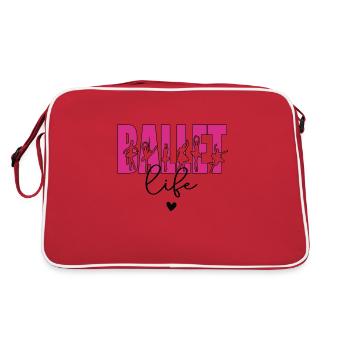 Ballet Dancer Gift Ballerina Ballet Dancer - Retro Bag - red/white - Back