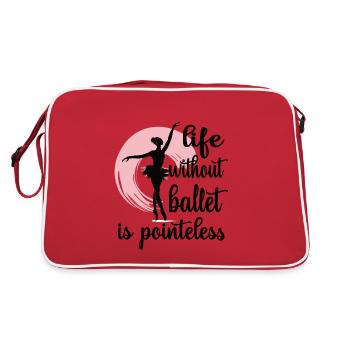 Ballet Dancer Gift Ballerina Ballet Dancer - Retro Bag - red/white - Back