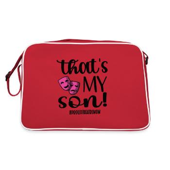 Maman de théâtre La maman d'un acteur de théâtre - Sac Retro - rouge/blanc - Dos