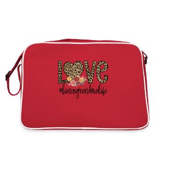 Stolze Bonus-Oma Beste Stiefgroßmutter Geschenk - Retro Tasche - Rot/Weiß - Hinten