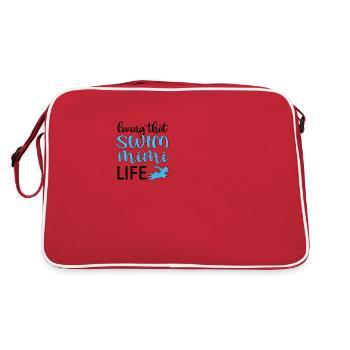 Proud Swimming Mimi Swimmer Mimi Grandma Gift - Retro Bag - red/white - Back