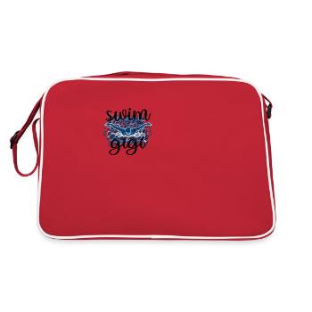 Proud Swimming Gigi Swimmer Gigi Grandma Gift - Retro Bag - red/white - Back
