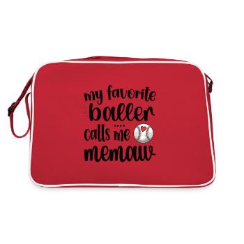Memaw Grandma From Baseball Player Baseball Memaw - Retro Bag - red/white - Back