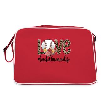 Memaw Grandma Of a Baseball Player Baseball Memaw - Retro Bag - red/white - Back