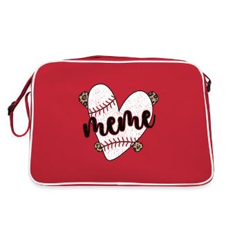 Meme Grandma of a Baseball Player Baseball Meme - Retro Bag - red/white - Back
