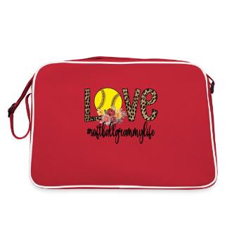 Grammy Grandma Of a Softball Player Softball Grammy - Retro Bag - red/white - Back