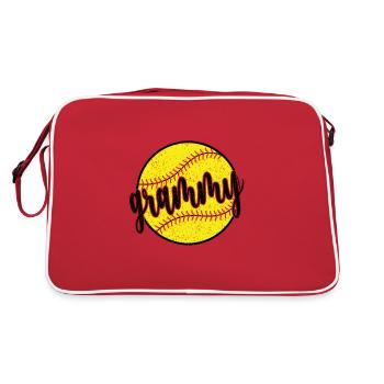 Grammy Grandma Of a Softball Player Softball Grammy - Retro Bag - red/white - Back