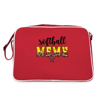 Meme Grandma Of A Softball Player Softball Meme - Retro Bag - red/white - Back