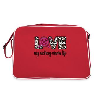 Bogenschießen-Mama Von Bogenschützen Mutter - Retro Tasche - Rot/Weiß - Hinten