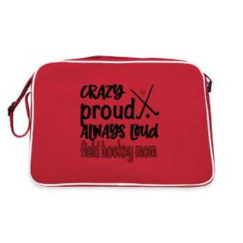 Fière maman de hockey sur gazon maman joueuse de hockey sur gazon - Sac Retro - rouge/blanc - Dos